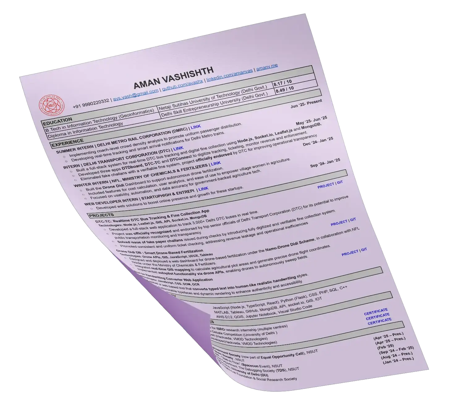 Resume Page 2
